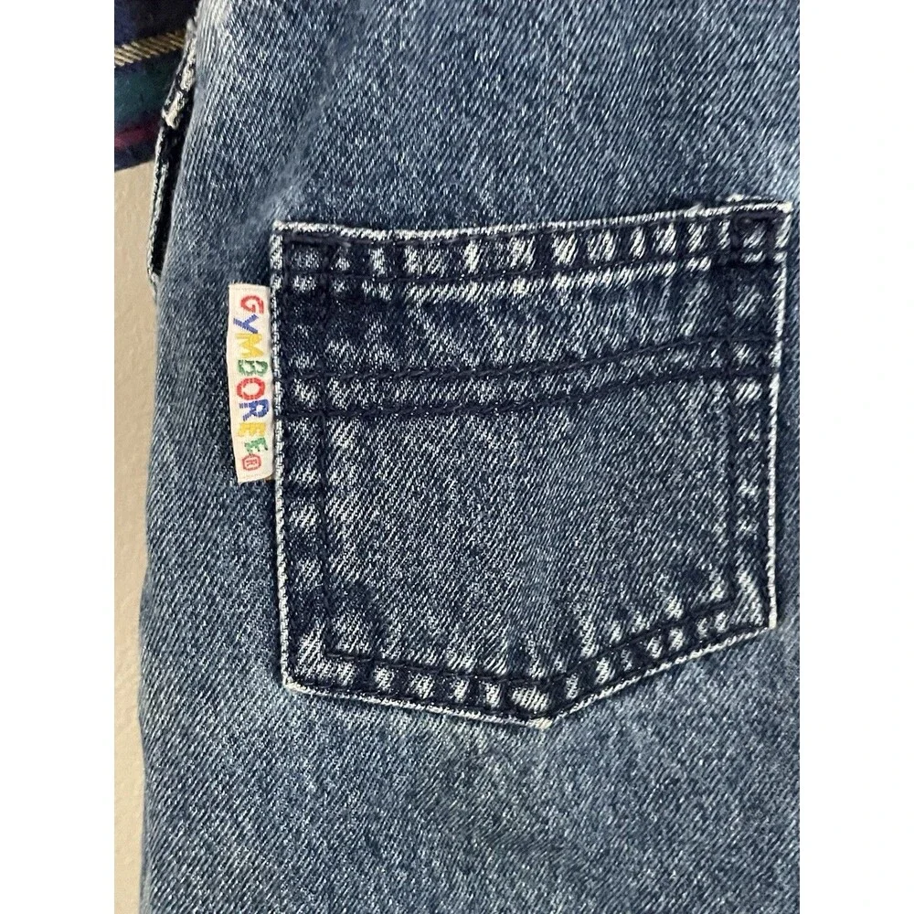 Vtg 90’s Gymboree Rainbow Tag Explore Space Overalls and Plaid Shirt Set 12-18 M